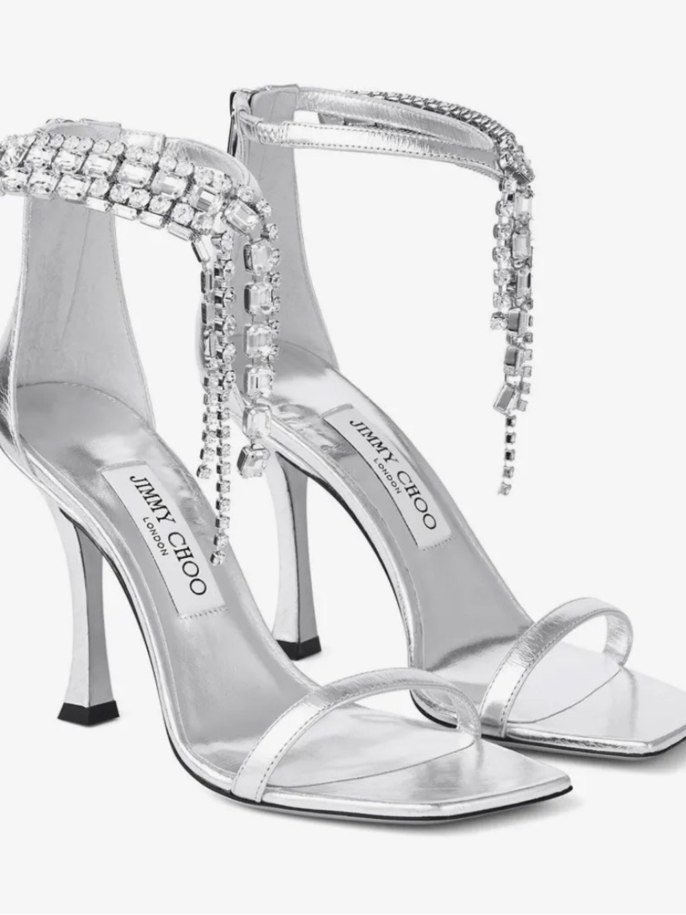 Authentic Jimmy Choo Brand New Verity Heel Silver size 37